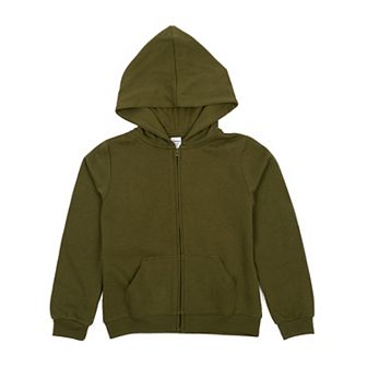 Leveret Kids Zipper Sweat Hoodie Boho Solid Color