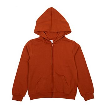 Leveret Kids Zipper Sweat Hoodie Boho Solid Color