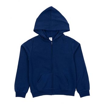 Leveret Kids Zipper Sweat Hoodie Boho Solid Color