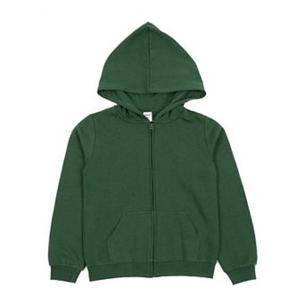 Leveret Kids Zipper Sweat Hoodie Boho Solid Color