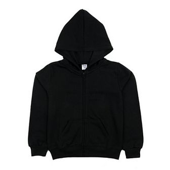 Leveret Kids Zipper Sweat Hoodie Neutral Solid Color