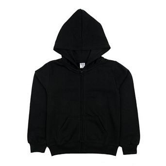 Leveret Kids Zipper Sweat Hoodie Neutral Solid Color