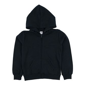 Leveret Kids Zipper Sweat Hoodie Neutral Solid Color