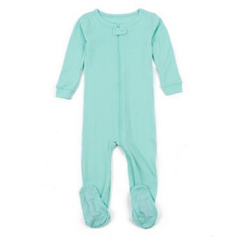 Leveret Kids Footed Cotton Pajama Classic Solid Color