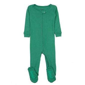 Leveret Kids Footed Cotton Pajama Classic Solid Color