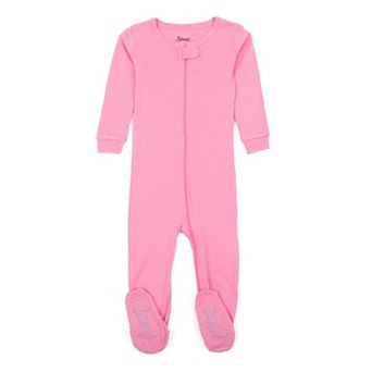 Leveret Kids Footed Cotton Pajama Classic Solid Color