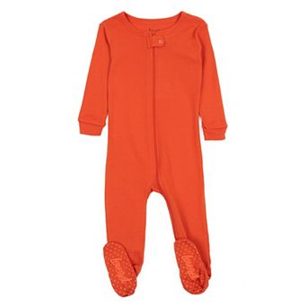 Leveret Kids Footed Cotton Pajama Classic Solid Color