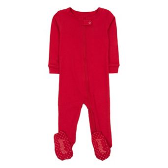 Leveret Kids Footed Cotton Pajama Classic Solid Color