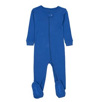 Leveret Kids Footed Cotton Pajama Classic Solid Color