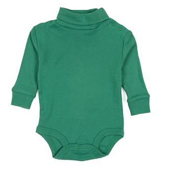 Leveret Baby Turtleneck Bodysuit Classic Solid Color
