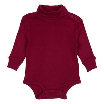 Leveret Baby Turtleneck Bodysuit Classic Solid Color