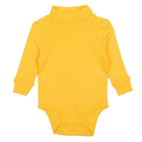 Leveret Baby Turtleneck Bodysuit Classic Solid Color