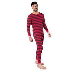 Mens Red Solid Color Flannel Pajamas – Leveret Clothing