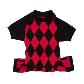 Leveret Dog Cotton Pajama Argyle