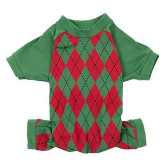 Leveret Dog Cotton Pajama Argyle