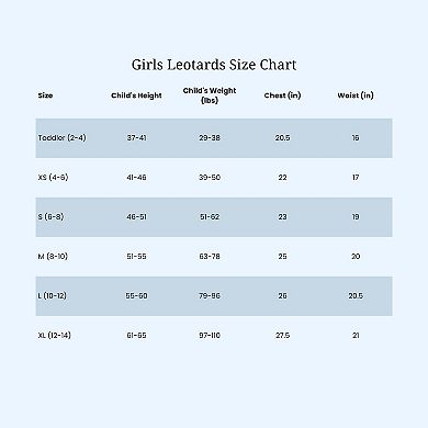 Leveret Little Girls Long Sleeve Leotard Neutral Solid Color