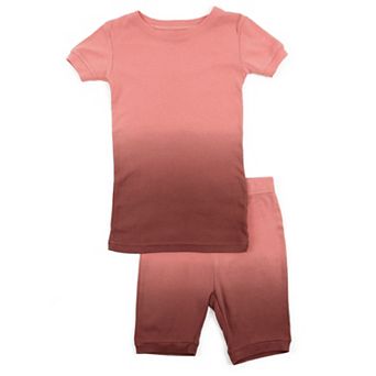 Leveret Kids Two Piece Cotton Short Pajamas Tie Dye Girls
