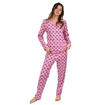 Leveret Womens Two Piece Cotton Loose Fit Pajamas Flower Pot