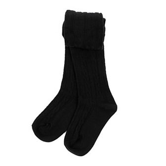 Leveret Girls Knit Tights Neutral Solid Color