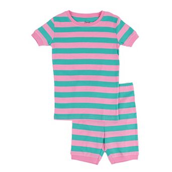 Leveret Kids Two Piece Cotton Short Pajamas Striped