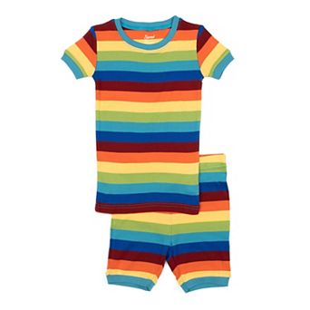 Leveret Kids Two Piece Cotton Short Pajamas Striped