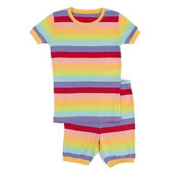 Leveret Kids Two Piece Cotton Short Pajamas Striped