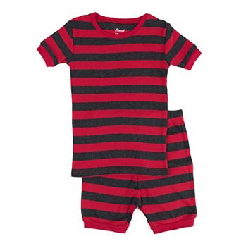 Leveret Kids Two Piece Cotton Short Pajamas Striped