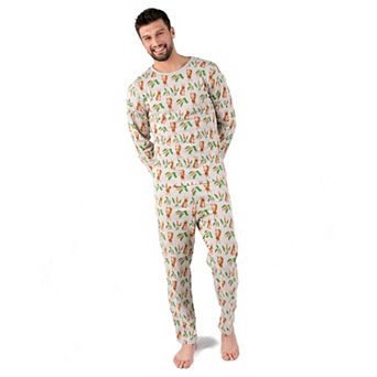 Leveret Mens Two Piece Cotton Loose Fit Pajamas Rabbit