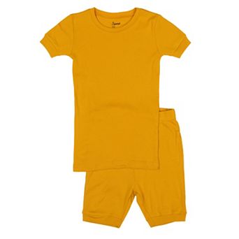 Leveret Kids Two Piece Cotton Short Pajamas Boho Solid Color