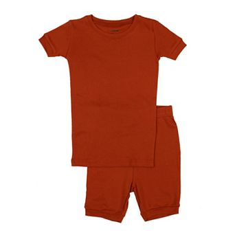 Leveret Kids Two Piece Cotton Short Pajamas Boho Solid Color