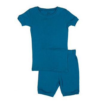 Leveret Kids Two Piece Cotton Short Pajamas Boho Solid Color