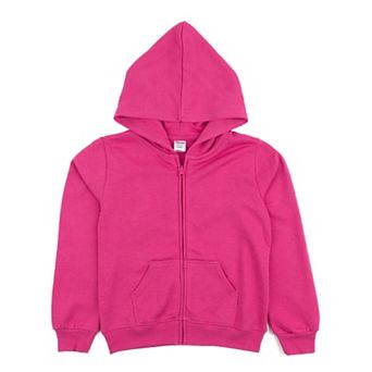 Leveret Kids Zipper Sweat Hoodie Classic Solid Color