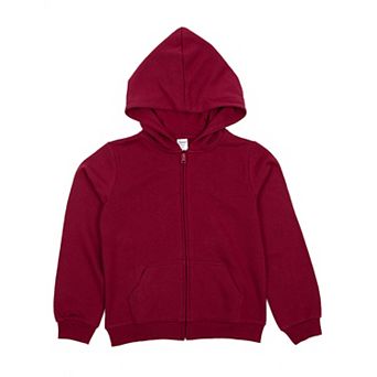 Leveret Kids Zipper Sweat Hoodie Classic Solid Color