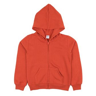 Leveret Kids Zipper Sweat Hoodie Classic Solid Color