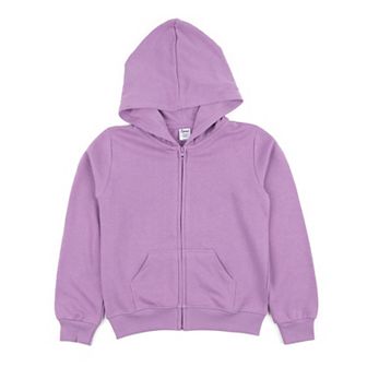 Leveret Kids Zipper Sweat Hoodie Classic Solid Color