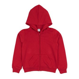 Leveret Kids Zipper Sweat Hoodie Classic Solid Color