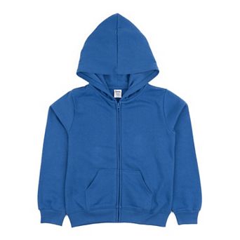 Leveret Kids Zipper Sweat Hoodie Classic Solid Color