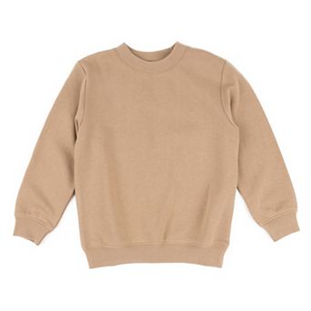 Leveret Kids Long Sleeve Sweatshirt Neutral Solid Color