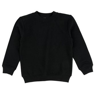 Leveret Kids Long Sleeve Sweatshirt Neutral Solid Color