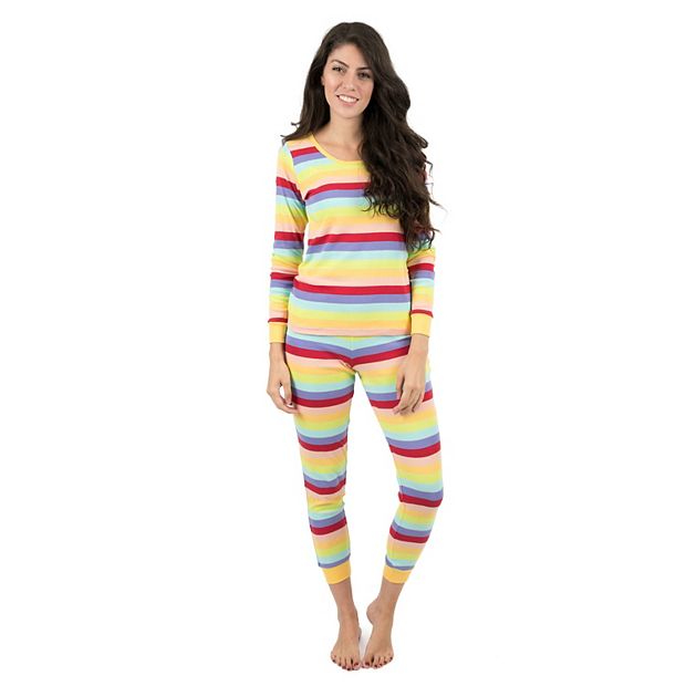 Leveret Womens Two Piece Cotton Pajamas Striped