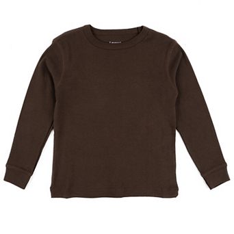 Leveret Kids Long Sleeve T-Shirt Neutral Solid Color