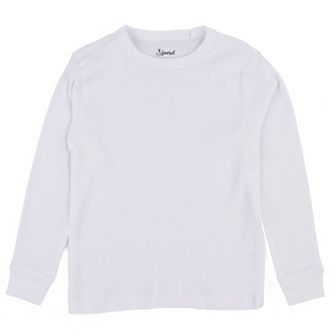 Leveret Kids Long Sleeve T-Shirt Neutral Solid Color