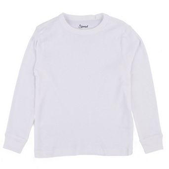 Leveret Kids Long Sleeve T-Shirt Neutral Solid Color