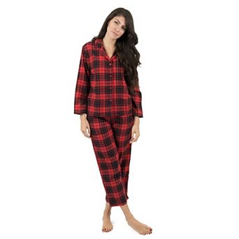 Leveret Womens Two Piece Flannel Pajamas Plaid
