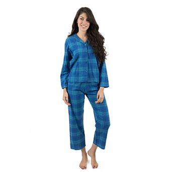 Leveret Womens Two Piece Flannel Pajamas Plaid