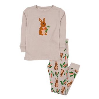 Leveret Kids Two Piece Cotton Pajamas Rabbit