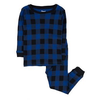 Leveret Kids Two Piece Cotton Pajamas Plaid