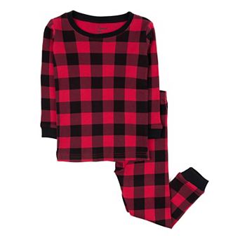 Leveret Kids Two Piece Cotton Pajamas Plaid