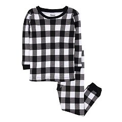 Leveret Kids Two Piece Thermal Pajamas Neutral Solid Color