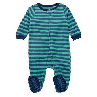 Leveret Kids Footed Fleece Pajama Striped